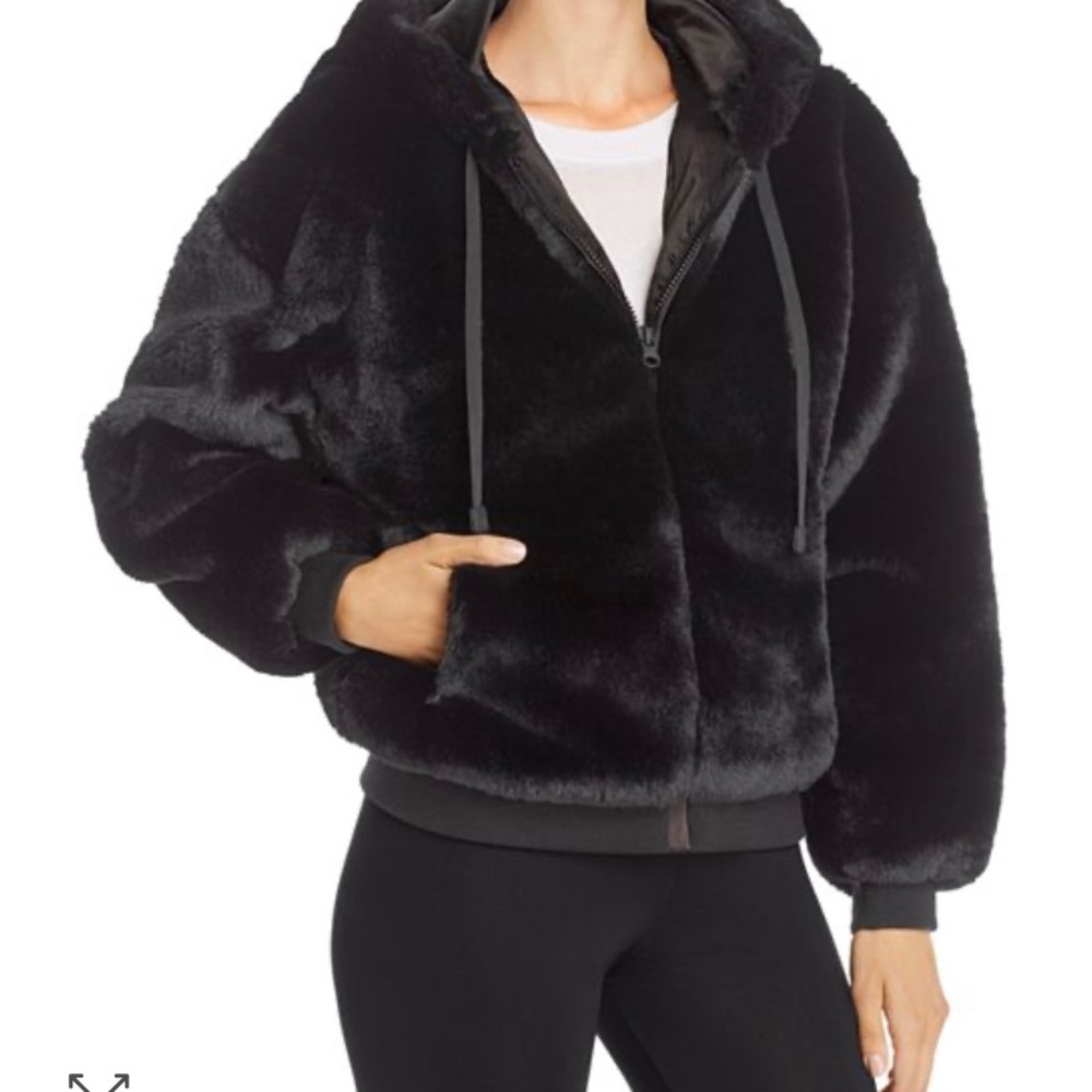 Blanc Noir Faux fur hoodie